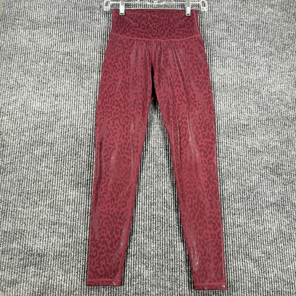 All Fenix Leggings Womens Size Small Red Shimmer Activewear Workout Gym Lift